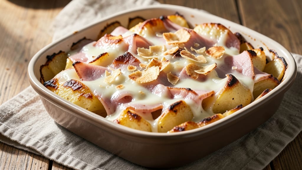 Betty Crocker's Au Gratin Potatoes and Ham Recipe: Crispy Top, Melty Cheese Layers