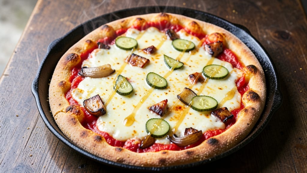 Rick's Pickle Pizza Recipe: Crispy Cornmeal Crust With Tangy Vinegar Kick